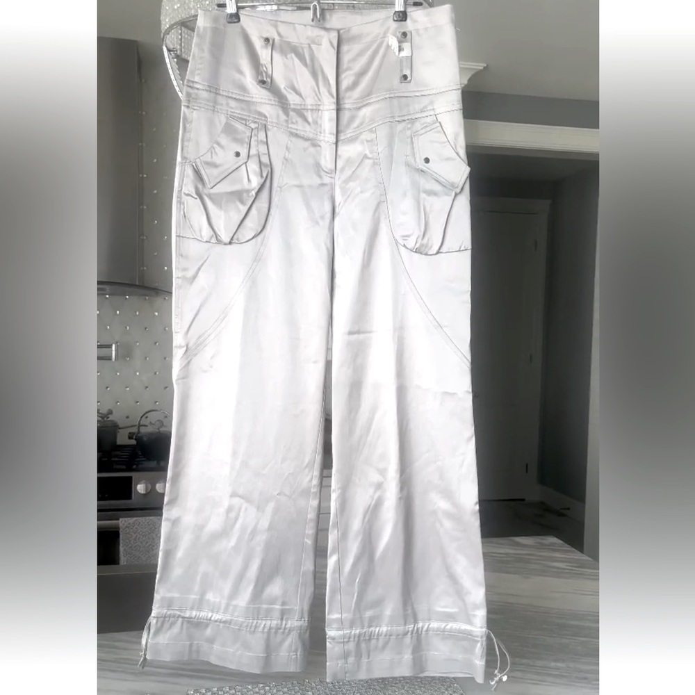 Satin cargo pants